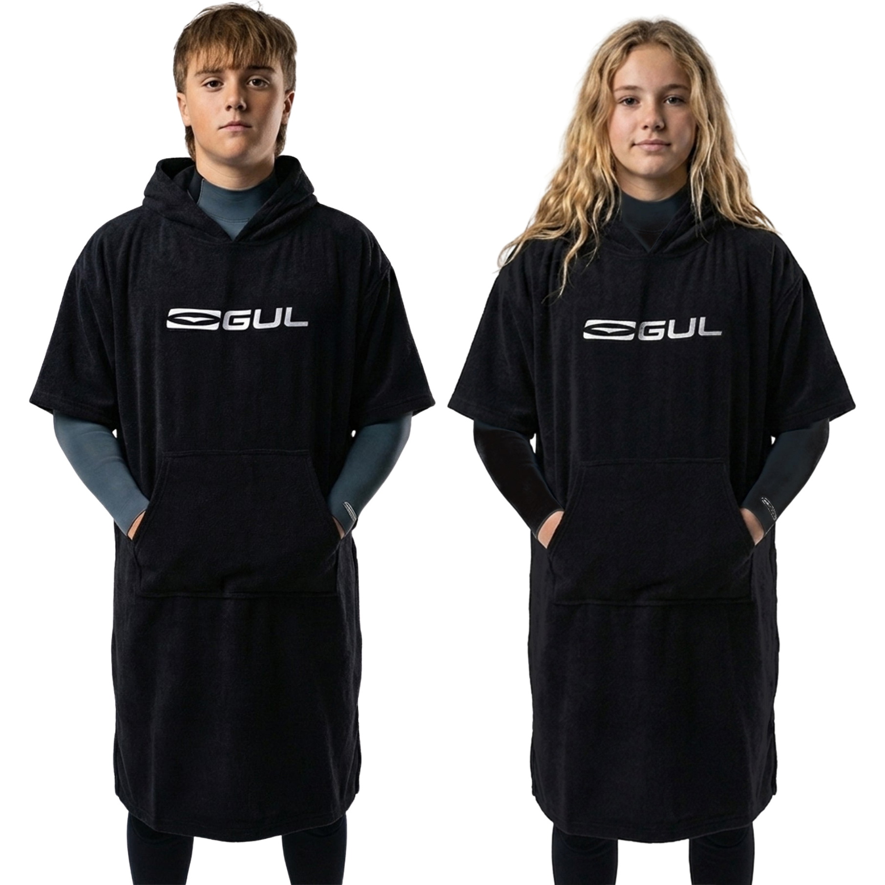 2026 Gul Junior Tech Changing Poncho AC0123 - Black